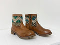 Handmade Leather Kilim Ankle Boots